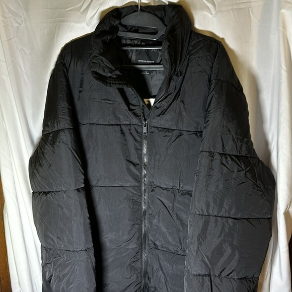 Cotton On Men's Essential Recycled Puffer Jacket, Black, Size L, NWT - Picture 3 of 5